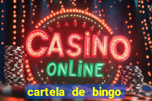 cartela de bingo pra imprimir